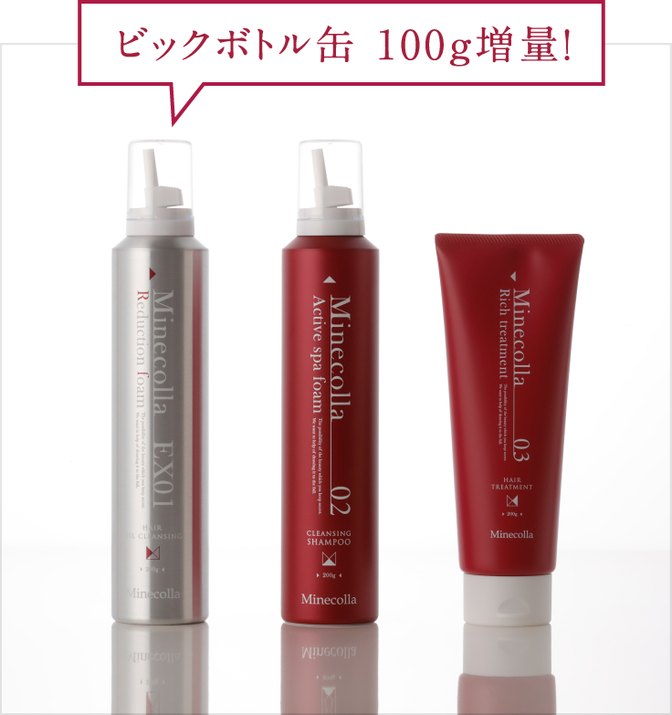 ミネコラ リダクションフォーム ヘアオイルクレンジング100g✖️2本 ...