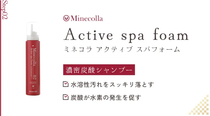 【step02】ミネコラ アクティブ スパフォーム